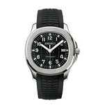 Seiko watch with black rubber strap on a white background