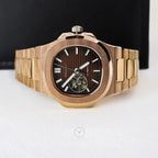 Nautilus Rose Gold | Brown (Open Heart)